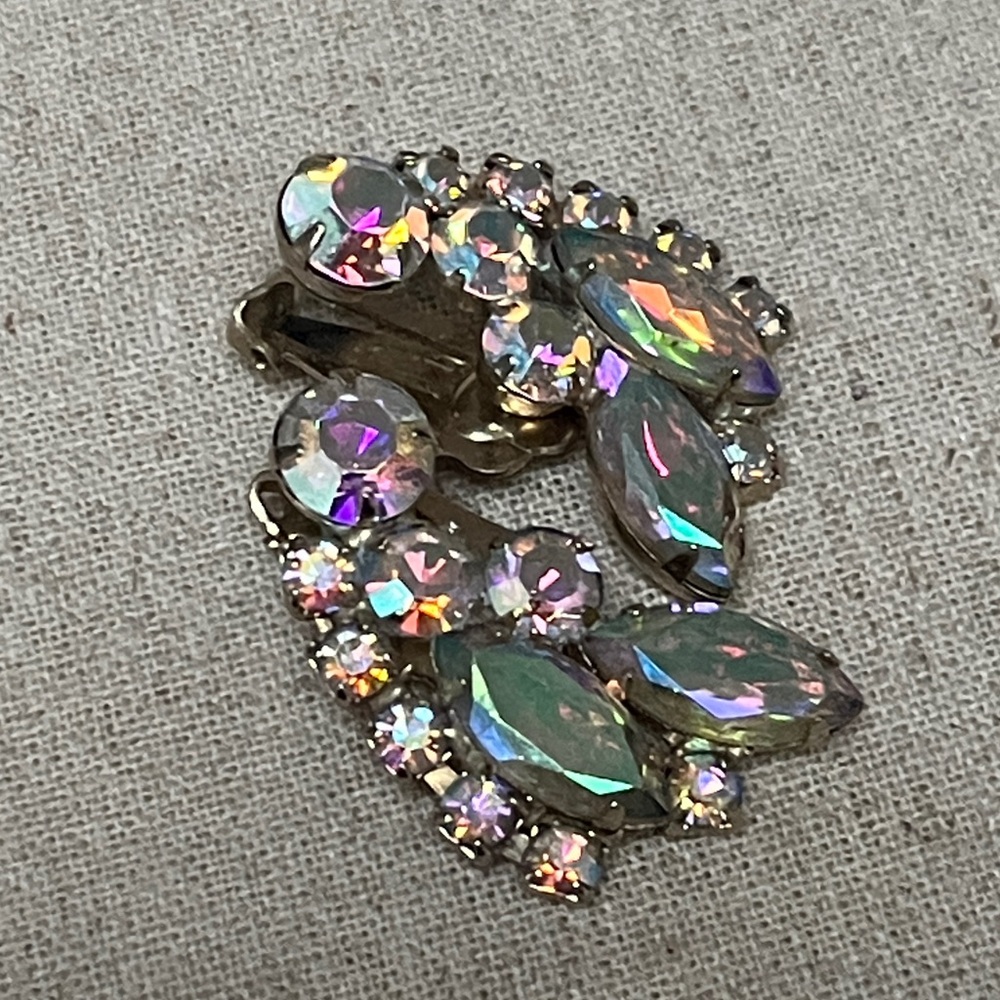 Vintage AB Rhinestone Earrings